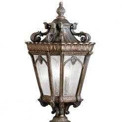 Tournai 3-Light Londonderry Outdoor Light Wall Mount Lantern with Clear Seeded Glass (1-Pack) by KICHLER -Kichler Sales londonderry kichler outdoor sconces 9558ld 4f 1000