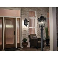 Tournai 3-Light Londonderry Outdoor Light Wall Mount Lantern with Clear Seeded Glass (1-Pack) by KICHLER -Kichler Sales londonderry kichler outdoor sconces 9558ld c3 1000