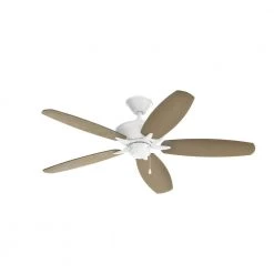 Renew 52 in. Indoor Matte White Dual Mount Ceiling Fan with Pull Chain by KICHLER 13 Renew 52 in. Indoor Matte White Dual Mount Ceiling Fan with Pull Chain by KICHLER -Kichler Sales matte white kichler ceiling fans without lights 330160mwh 4f 1000