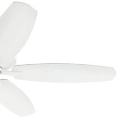 Renew ENERGY STAR 52 in. Indoor Matte White Dual Mount Ceiling Fan with Pull Chain by KICHLER -Kichler Sales matte white kichler ceiling fans without lights 330164mwh 4f 1000