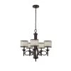 Lacey 5-Light Mission Bronze Transitional Dining Room Chandelier with White Etched Glass Shade by KICHLER -Kichler Sales mission bronze kichler chandeliers 42381miz 64 1000