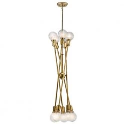 Armstrong 10-Light Natural Brass Contemporary Dining Room Chandelier by KICHLER -Kichler Sales natural brass kichler chandeliers 43119nbr 1f 1000