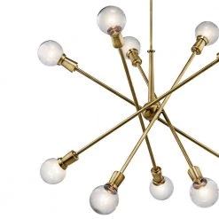 Armstrong 10-Light Natural Brass Contemporary Dining Room Chandelier by KICHLER -Kichler Sales natural brass kichler chandeliers 43119nbr 4f 1000