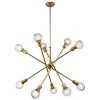 Armstrong 10-Light Natural Brass Contemporary Dining Room Chandelier by KICHLER -Kichler Sales natural brass kichler chandeliers 43119nbr 64 1000