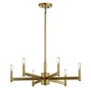 Erzo 6-Light Natural Brass Contemporary Candlestick Dining Room Chandelier by KICHLER -Kichler Sales natural brass kichler chandeliers 43859nbr 64 1000