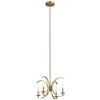 Cassadee 4-Light Natural Brass Contemporary Kitchen Convertible Candle-Style Pendant Hanging Light/Semi Flush by KICHLER 1 Cassadee 4-Light Natural Brass Contemporary Kitchen Convertible Candle-Style Pendant Hanging Light/Semi Flush by KICHLER -Kichler Sales natural brass kichler chandeliers 52119bnb 64 1000