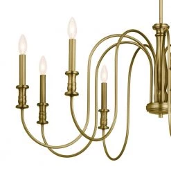 Karthe 9-Light Natural Brass Vintage Dining Room Chandelier by KICHLER -Kichler Sales natural brass kichler chandeliers 52471nbr 4f 1000