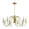 Karthe 9-Light Natural Brass Vintage Dining Room Chandelier by KICHLER -Kichler Sales natural brass kichler chandeliers 52471nbr 64 1000