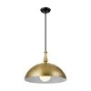 Fira 18 in. 1-Light Natural Brass Vintage Dome Kitchen Pendant Hanging Light by KICHLER -Kichler Sales natural brass kichler chandeliers 52477nbr 64 1000