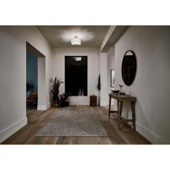 Arlo 3-Light Natural Brass Square Hallway Semi-Flush Mount Ceiling Light with Etched Glass by KICHLER 13 Arlo 3-Light Natural Brass Square Hallway Semi-Flush Mount Ceiling Light with Etched Glass by KICHLER -Kichler Sales natural brass kichler flush mount lights 43309nbr 1f 1000