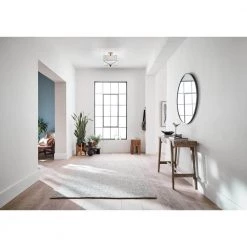 Arlo 3-Light Natural Brass Square Hallway Semi-Flush Mount Ceiling Light with Etched Glass by KICHLER 12 Arlo 3-Light Natural Brass Square Hallway Semi-Flush Mount Ceiling Light with Etched Glass by KICHLER -Kichler Sales natural brass kichler flush mount lights 43309nbr 4f 1000