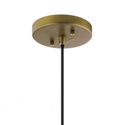 Avery 8.25 in. 1-Light Natural Brass Cone Vintage Industrial Kitchen Mini Pendant Hanging Light with Clear Seeded Glass by KICHLER -Kichler Sales natural brass kichler pendant lights 43851nbr 1f 1000