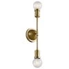 Armstrong 2-Light Natural Brass Bathroom Indoor Wall Sconce by KICHLER -Kichler Sales natural brass kichler vanity lighting 43195nbr 64 1000