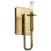 Alden 1-Light Natural Brass Bathroom Indoor Wall Sconce by KICHLER -Kichler Sales natural brass kichler vanity lighting 43363nbr 64 1000