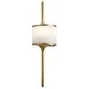 Mona 2-Light Natural Brass Bathroom Indoor Wall Sconce with Satin Etched White Diffuser by KICHLER -Kichler Sales natural brass kichler vanity lighting 43375nbr 64 1000
