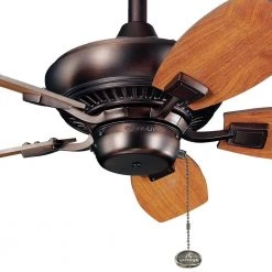 Canfield 30 in. Indoor/Outdoor Oil Brushed Bronze Downrod Mount Ceiling Fan with Pull Chain by KICHLER 15 Canfield 30 in. Indoor/Outdoor Oil Brushed Bronze Downrod Mount Ceiling Fan with Pull Chain by KICHLER -Kichler Sales oil brushed bronze b kichler ceiling fans without lights 300103obb 1f 1000