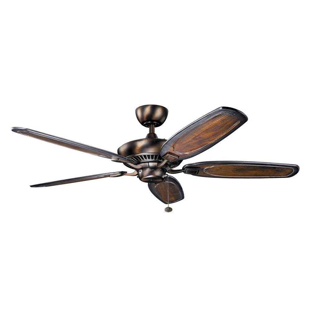 Canfield 52 in. Indoor Oil Brushed Bronze Downrod Mount Ceiling Fan with Pull Chain by KICHLER 6 Canfield 52 in. Indoor Oil Brushed Bronze Downrod Mount Ceiling Fan with Pull Chain by KICHLER - Image 4