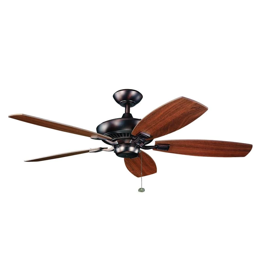 Canfield 52 in. Indoor Oil Brushed Bronze Downrod Mount Ceiling Fan with Pull Chain by KICHLER 3 Canfield 52 in. Indoor Oil Brushed Bronze Downrod Mount Ceiling Fan with Pull Chain by KICHLER