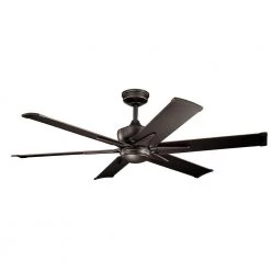Szeplo II 60 in. Integrated LED Outdoor Olde Bronze Downrod Mount Ceiling Fan with Light with Switch by KICHLER -Kichler Sales olde bronze kichler ceiling fans with lights 300300oz c3 1000