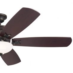 Crescent 56 in. Integrated LED Indoor Olde Bronze Downrod Mount Ceiling Fan with Wall Control by KICHLER -Kichler Sales olde bronze kichler ceiling fans with lights 300325oz 44 1000
