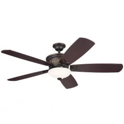 Crescent 56 in. Integrated LED Indoor Olde Bronze Downrod Mount Ceiling Fan with Wall Control by KICHLER -Kichler Sales olde bronze kichler ceiling fans with lights 300325oz c3 1000