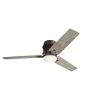 Chiara 52 in. Integrated LED Indoor Olde Bronze Flush Mount Ceiling Fan with Light Kit and Wall Control by KICHLER -Kichler Sales olde bronze kichler ceiling fans with lights 300352oz 64 1000
