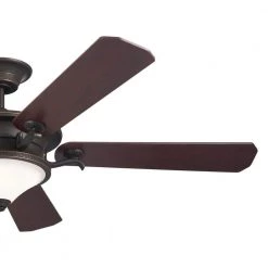 Rise 60 in. Integrated LED Indoor Olde Bronze Downrod Mount Ceiling Fan with Wall Control by KICHLER 12 Rise 60 in. Integrated LED Indoor Olde Bronze Downrod Mount Ceiling Fan with Wall Control by KICHLER -Kichler Sales olde bronze kichler ceiling fans with lights 300370oz 44 1000