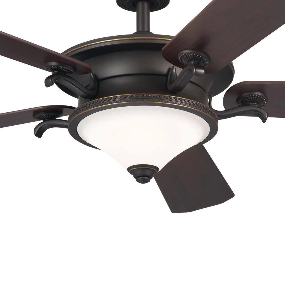 Rise 60 in. Integrated LED Indoor Olde Bronze Downrod Mount Ceiling Fan with Wall Control by KICHLER 5 Rise 60 in. Integrated LED Indoor Olde Bronze Downrod Mount Ceiling Fan with Wall Control by KICHLER - Image 3
