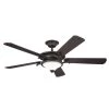 Rise 60 in. Integrated LED Indoor Olde Bronze Downrod Mount Ceiling Fan with Wall Control by KICHLER -Kichler Sales olde bronze kichler ceiling fans with lights 300370oz 64 1000