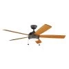 Starkk 60 in. Integrated LED Indoor Olde Bronze Downrod Mount Ceiling Fan with Light Kit and Pull Chain by KICHLER -Kichler Sales olde bronze kichler ceiling fans with lights 330180oz 64 1000