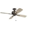 Eads Patio 52 in. Indoor/Outdoor Olde Bronze Downrod Mount Ceiling Fan with Pull Chain by KICHLER -Kichler Sales olde bronze kichler ceiling fans without lights 310152oz 64 1000
