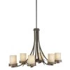 Hendrik 6-Light Olde Bronze Contemporary Dining Room Chandelier with Umber Etched Glass Shade by KICHLER -Kichler Sales olde bronze kichler chandeliers 1673oz 64 1000