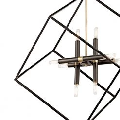 Cartone 8-Light Olde Bronze Contemporary Dining Room Square Hanging Light Pendant by KICHLER -Kichler Sales olde bronze kichler chandeliers 42526oz 4f 1000