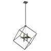 Cartone 8-Light Olde Bronze Contemporary Dining Room Square Hanging Light Pendant by KICHLER -Kichler Sales olde bronze kichler chandeliers 42526oz 64 1000