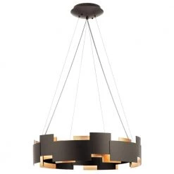 Moderne 60-Watt Integrated LED Olde Bronze Contemporary Dining Room Chandelier by KICHLER