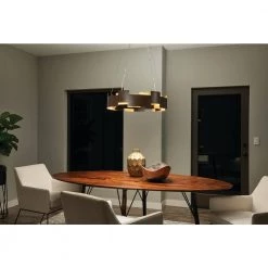Moderne 60-Watt Integrated LED Olde Bronze Contemporary Dining Room Chandelier by KICHLER -Kichler Sales olde bronze kichler chandeliers 42992ozled 76 1000