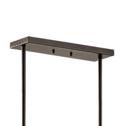 Braelyn 8-Light Olde Bronze Vintage Industrial Dining Room Linear Chandelier with Clear Seeded Glass Shade by KICHLER -Kichler Sales olde bronze kichler chandeliers 43457oz 1f 1000