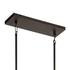 Aberdeen 3-Light Olde Bronze Farmhouse Dining Room Linear Chandelier with Clear Frosted Glass Shade by KICHLER -Kichler Sales olde bronze kichler chandeliers 43896oz 1f 1000