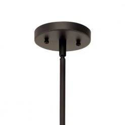 Davenport 1-Light Olde Bronze Transitional Kitchen Convertible Pendant Hanging Light/Semi Flush with Clear Glass by KICHLER -Kichler Sales olde bronze kichler chandeliers 43903oz fa 1000