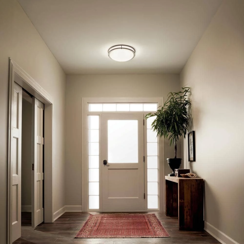 Avon 32.5 in. Olde Bronze Integrated LED Hallway Round Flush Mount Ceiling Light with Acrylic Diffuser by KICHLER 4 Avon 32.5 in. Olde Bronze Integrated LED Hallway Round Flush Mount Ceiling Light with Acrylic Diffuser by KICHLER - Image 2