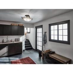 Olympia 3-Light Olde Bronze Hallway Semi-Flush Mount Ceiling Light with Etched Glass by KICHLER -Kichler Sales olde bronze kichler flush mount lights 3606oz 44 1000