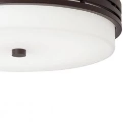 Ceiling Space 14 in. Olde Bronze Integrated LED Hallway Dome Flush Mount Ceiling Light with Opal Etched Glass by KICHLER -Kichler Sales olde bronze kichler flush mount lights 42380ozledr c3 1000
