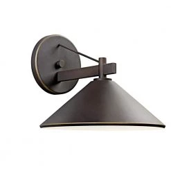 Ripley 10 in. 1-Light Olde Bronze Outdoor Light Wall Sconce (1-Pack) by KICHLER