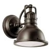 Hatteras Bay 8 in. 1-Light Olde Bronze Wall Sconce Outdoor Light with Clear Fresnel Lens (1-Pack) by KICHLER -Kichler Sales olde bronze kichler outdoor sconces 49064oz 64 1000