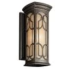 Franceasi 18 in. 1-Light Olde Bronze Outdoor Light Wall Sconce with Umber Seeded Glass (1-Pack) by KICHLER -Kichler Sales olde bronze kichler outdoor sconces 49227oz 64 1000