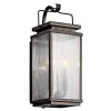 Manningham 18.75 in. 2-Light Olde Bronze Outdoor Light Wall Sconce with Clear Seeded Glass (1-Pack) by KICHLER -Kichler Sales olde bronze kichler outdoor sconces 49385oz 64 1000