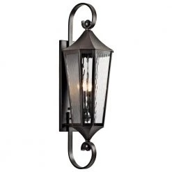 Rochdale 4-Light Olde Bronze Outdoor Light Wall Sconce with Rain Glass (1-Pack) by KICHLER