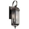 Galemore 2-Light Olde Bronze Outdoor Light Wall Sconce with Seeded Glass (1-Pack) by KICHLER -Kichler Sales olde bronze kichler outdoor sconces 49709oz 64 1000