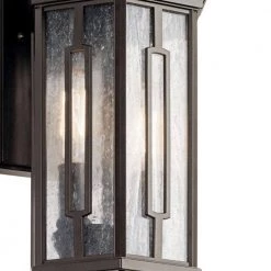 Galemore 2-Light Olde Bronze Outdoor Light Wall Sconce with Seeded Glass (1-Pack) by KICHLER -Kichler Sales olde bronze kichler outdoor sconces 49709oz c3 1000
