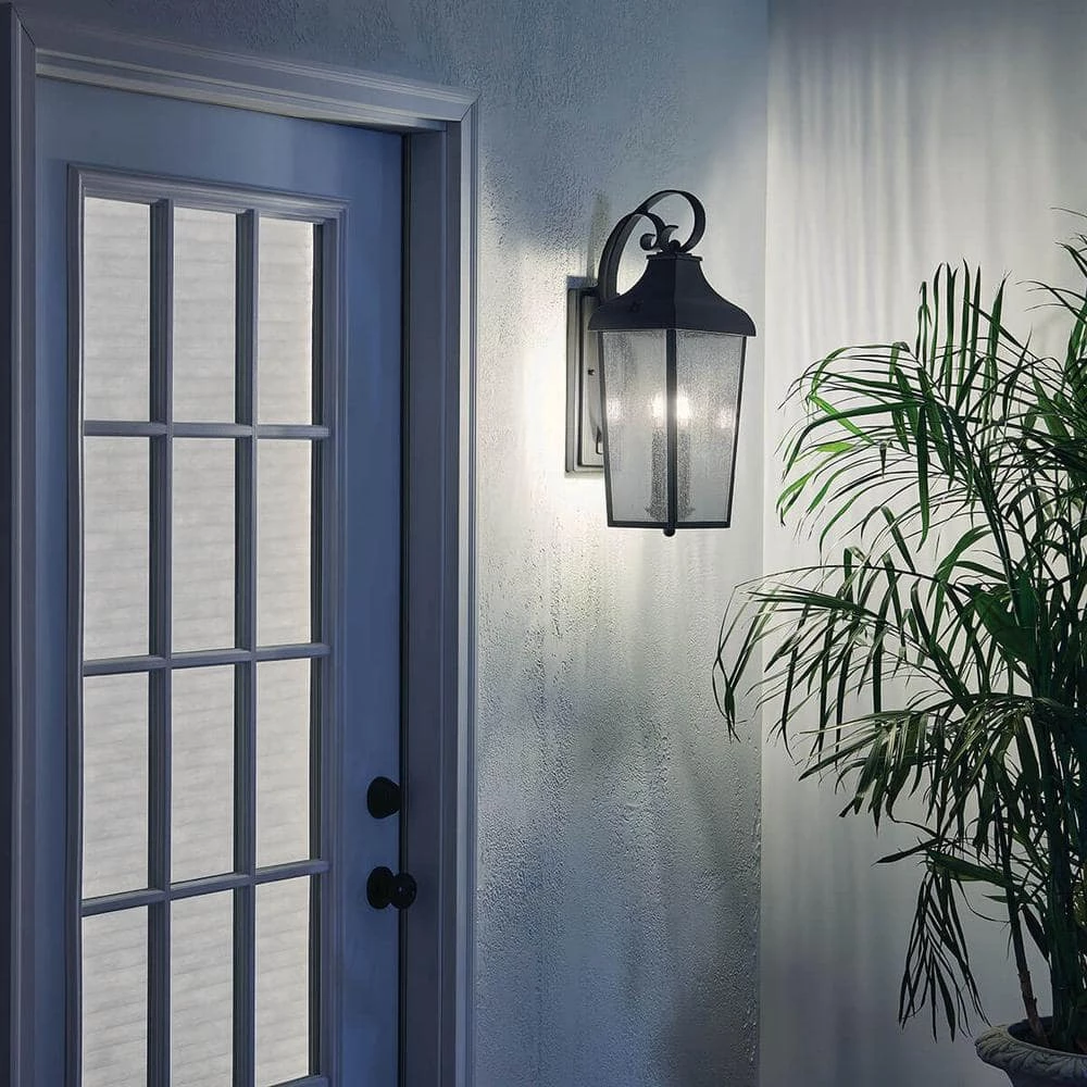 Forestdale 2-Light Olde Bronze Outdoor Light Wall Sconce with Clear Seeded Glass (1-Pack) by KICHLER 4 Forestdale 2-Light Olde Bronze Outdoor Light Wall Sconce with Clear Seeded Glass (1-Pack) by KICHLER - Image 2